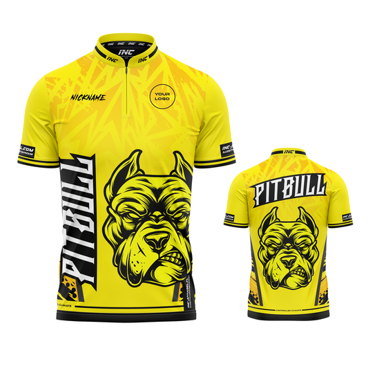 Combined front and back view of the Canis Robustus Pro1 Darts Shirt INC-APPAREL