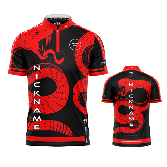 Cobra Naja Pallinda red darts shirt from INC-APPAREL