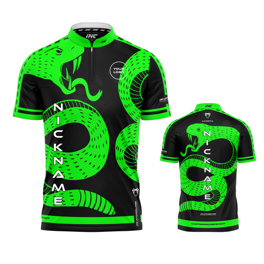 Cobra Naja Sumatrana green darts shirt from INC-APPAREL