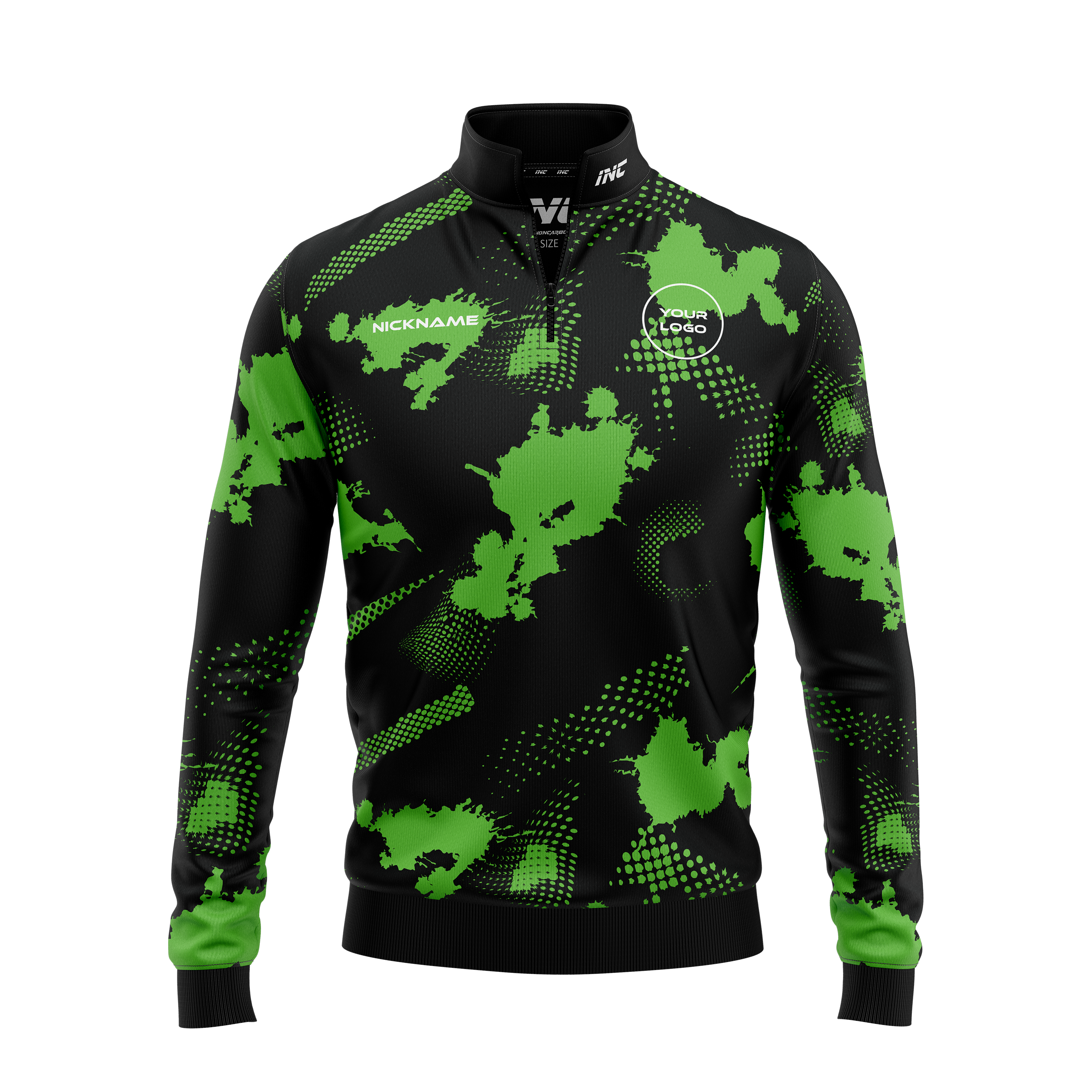 Cobra Naja Sumatrana Quarter Zip Darts Midlayer – Front View | INC-APPAREL
