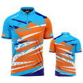 Cupio Blue Orange Pool and Darts Shirt by INC-APPAREL – breathable moisture-wicking performance darts shirt