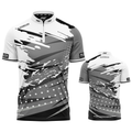 Cupio Grey White Pool and Darts Shirt by INC-APPAREL – lightweight breathable performance darts shirt
