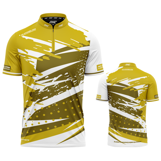 Cupio White Gold Pool and Darts Shirt by INC-APPAREL – premium breathable moisture-wicking performance darts shirt