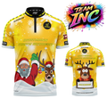Combined front and back view of the Official Dartmann Youth Academy Christmas Darts Shirt, festive edition from INC-APPAREL
