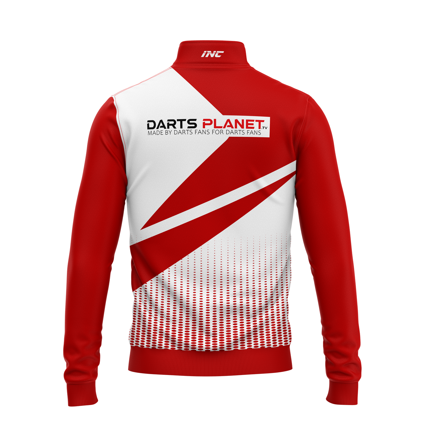 Darts Planet TV 1/4 Zip Midlayer – Back View | INC-APPAREL