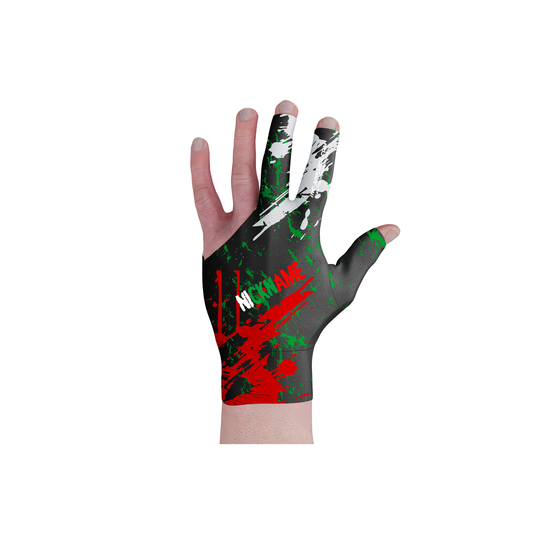 Front view of the Darts World Order Pool Glove – premium open-finger glove for serious pool and billiards players INC-APPAREL