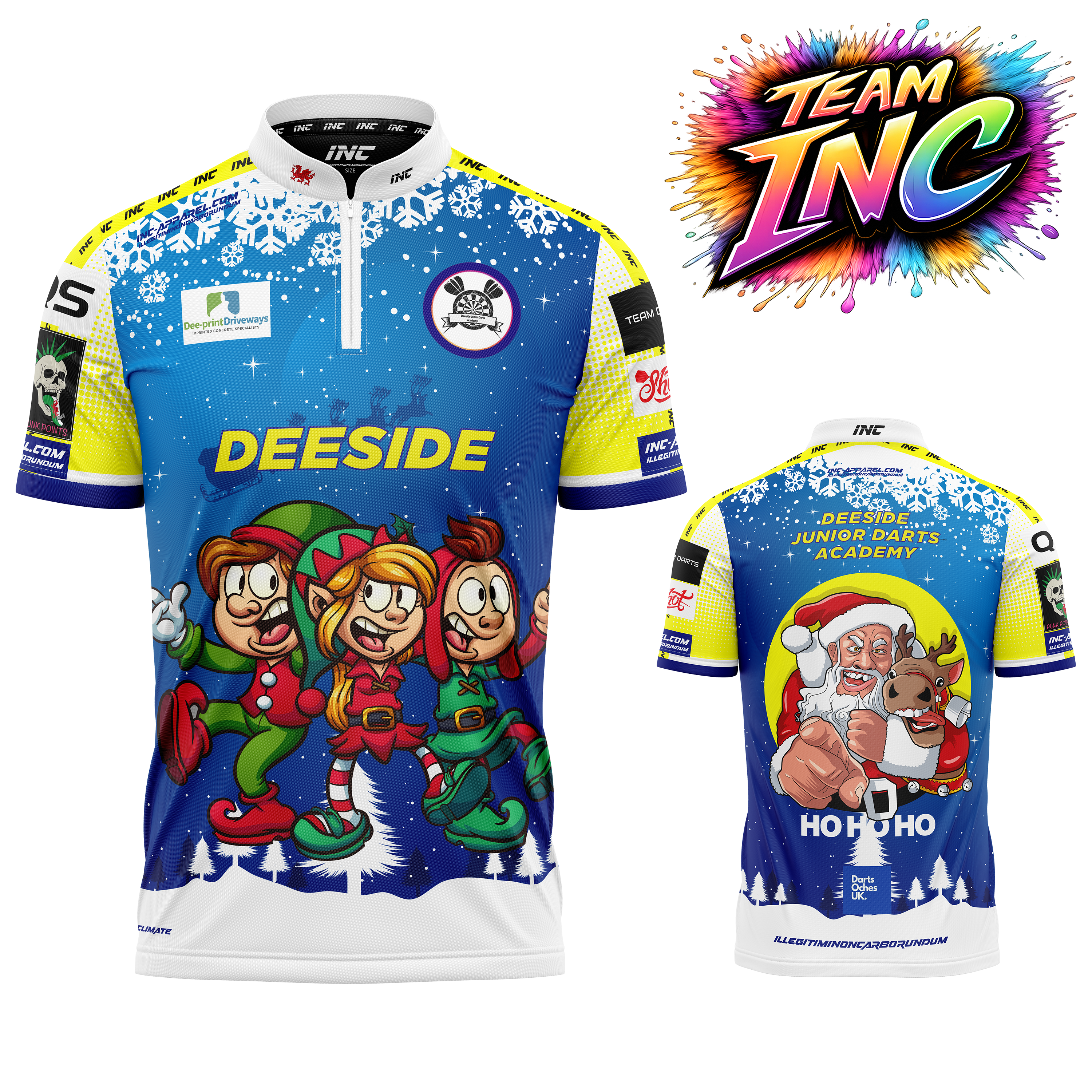 Deeside Junior Darts Academy Christmas Shirt from INC-APPAREL