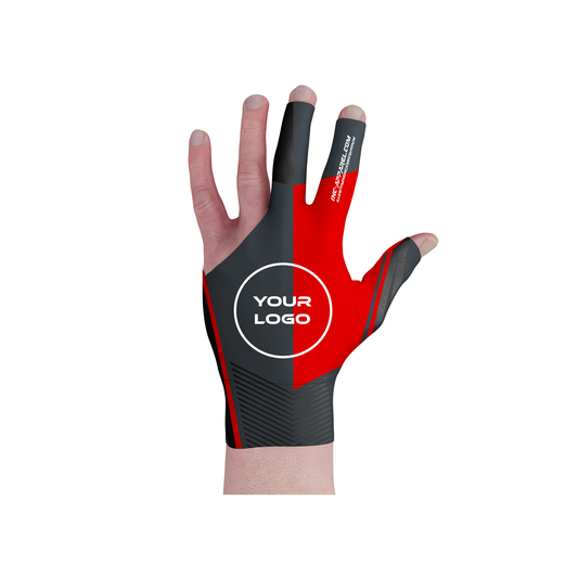 Defiant Rebellis Nucleus red grey and black performance pool glove from INC-APPAREL