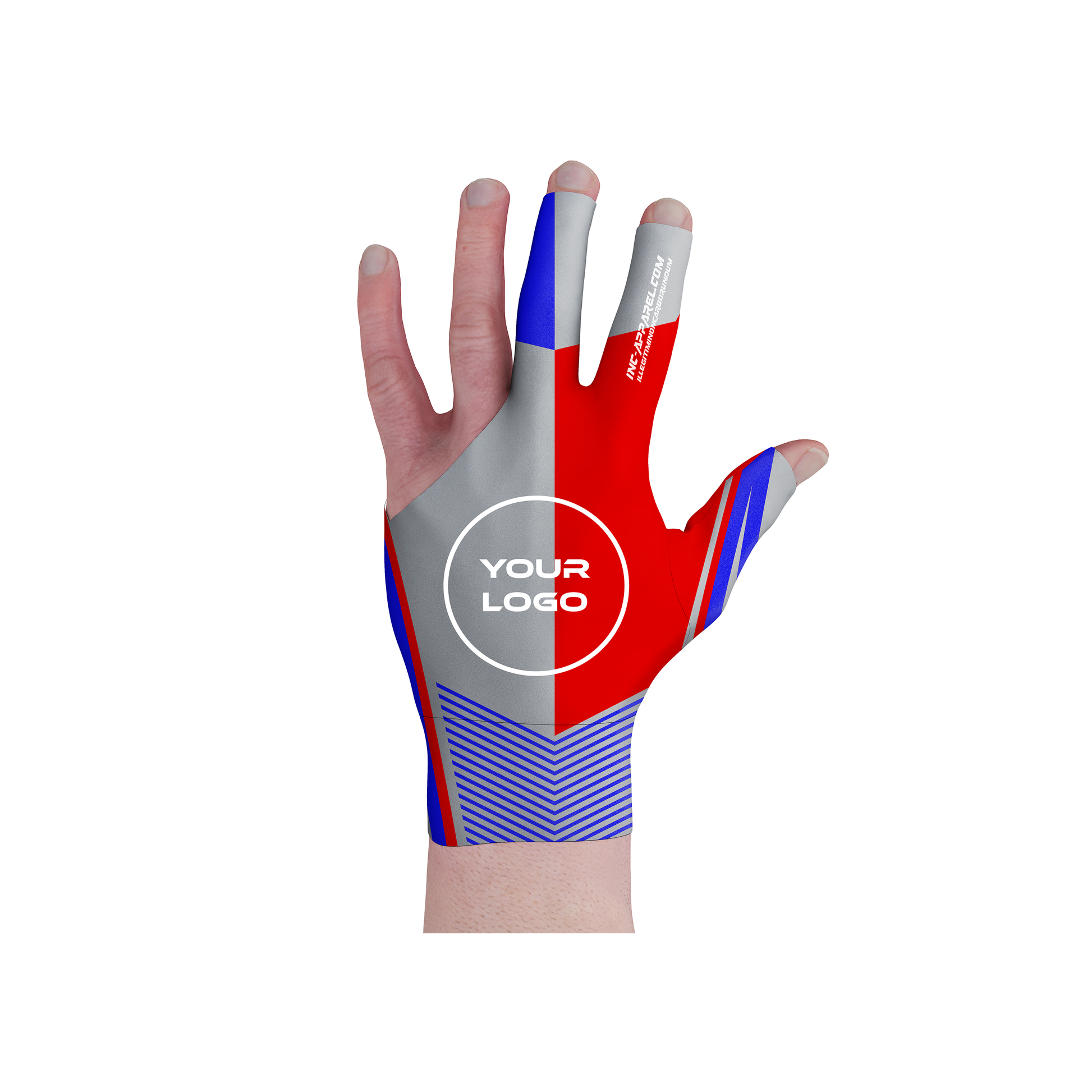 Defiant Rebellis red white and blue performance pool glove from INC-APPAREL
