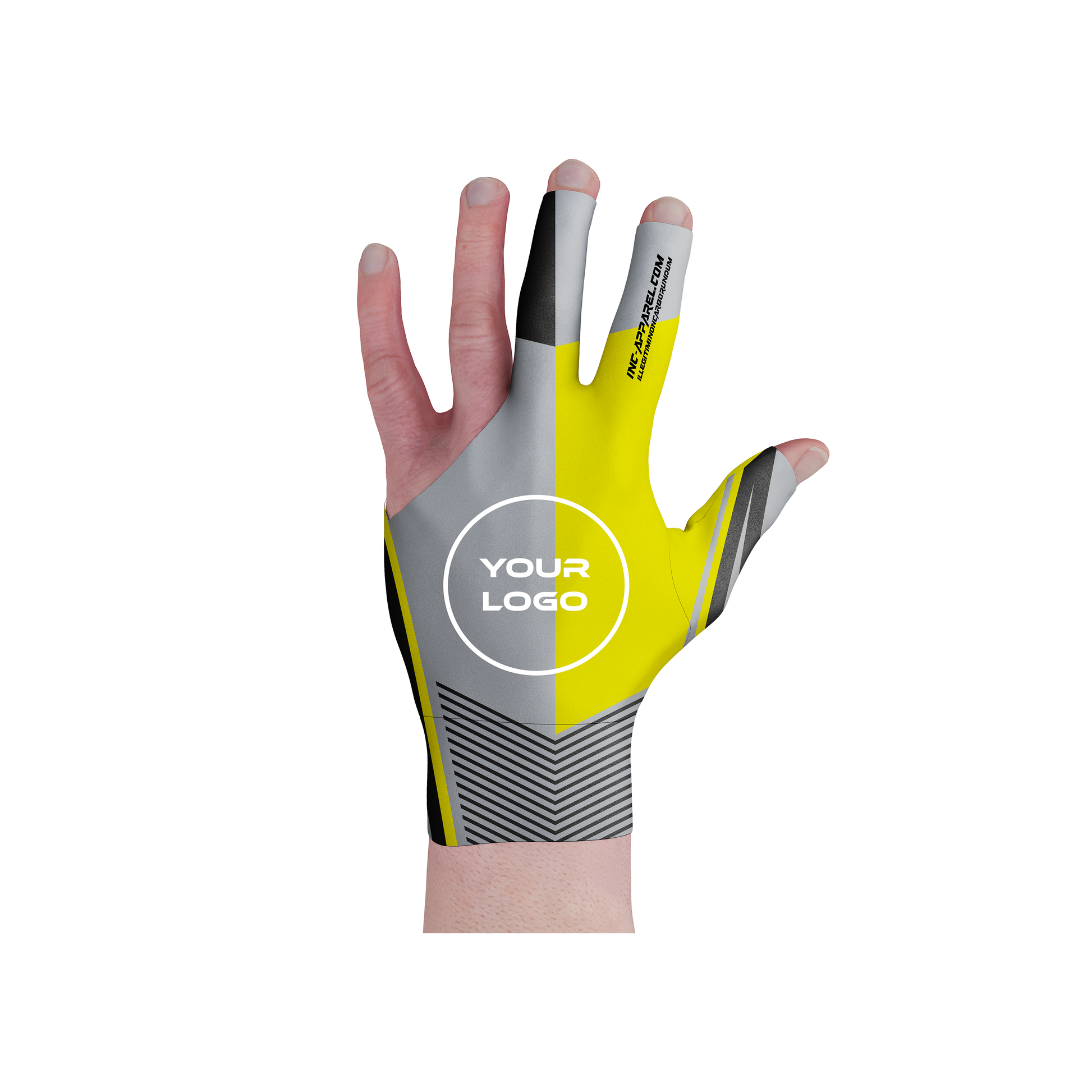 Defiant Rebellis yellow grey and black performance pool glove from INC-APPAREL