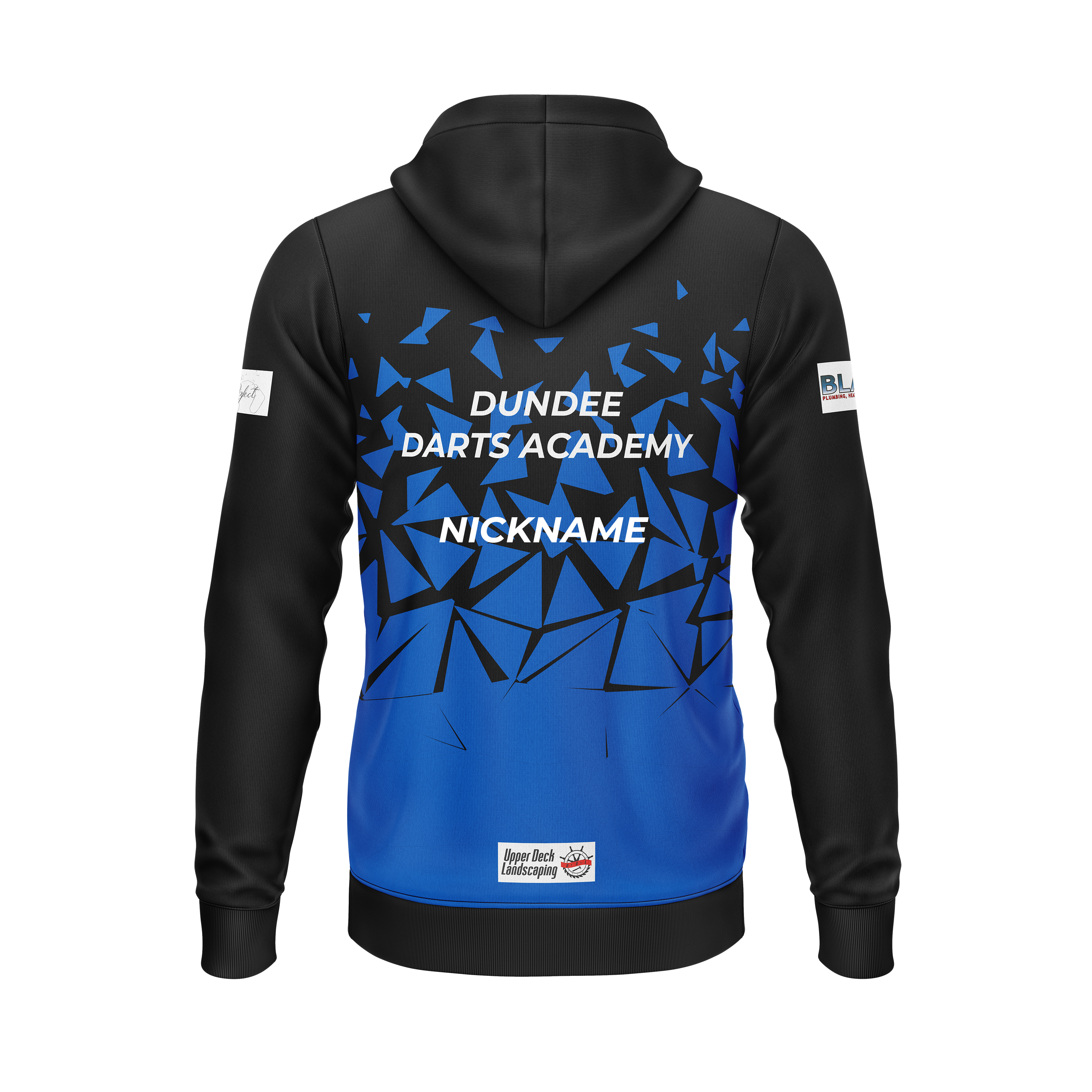 Dundee Darts Academy Hoodie – Back View | INC-APPAREL