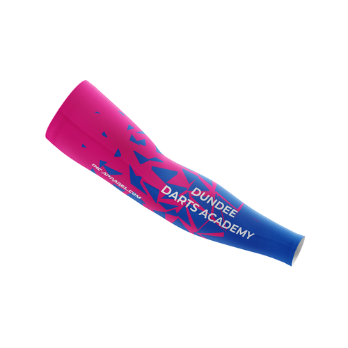 Dundee Darts Academy League Sleeve from INC-APPAREL – made-to-order compression arm sleeve with academy logo, breathable fabric, and secure fit.