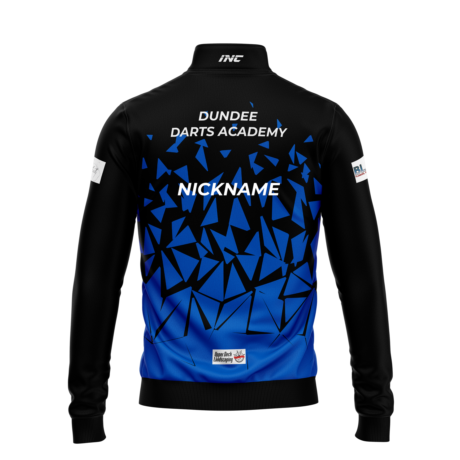 Dundee Darts Academy Quarter Zip Midlayer – Back View | INC-APPAREL