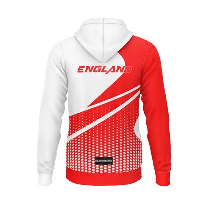 Official England JDC Darts Hoodie – Back View Highlighting Clean, Sporty Design | INC-APPAREL

