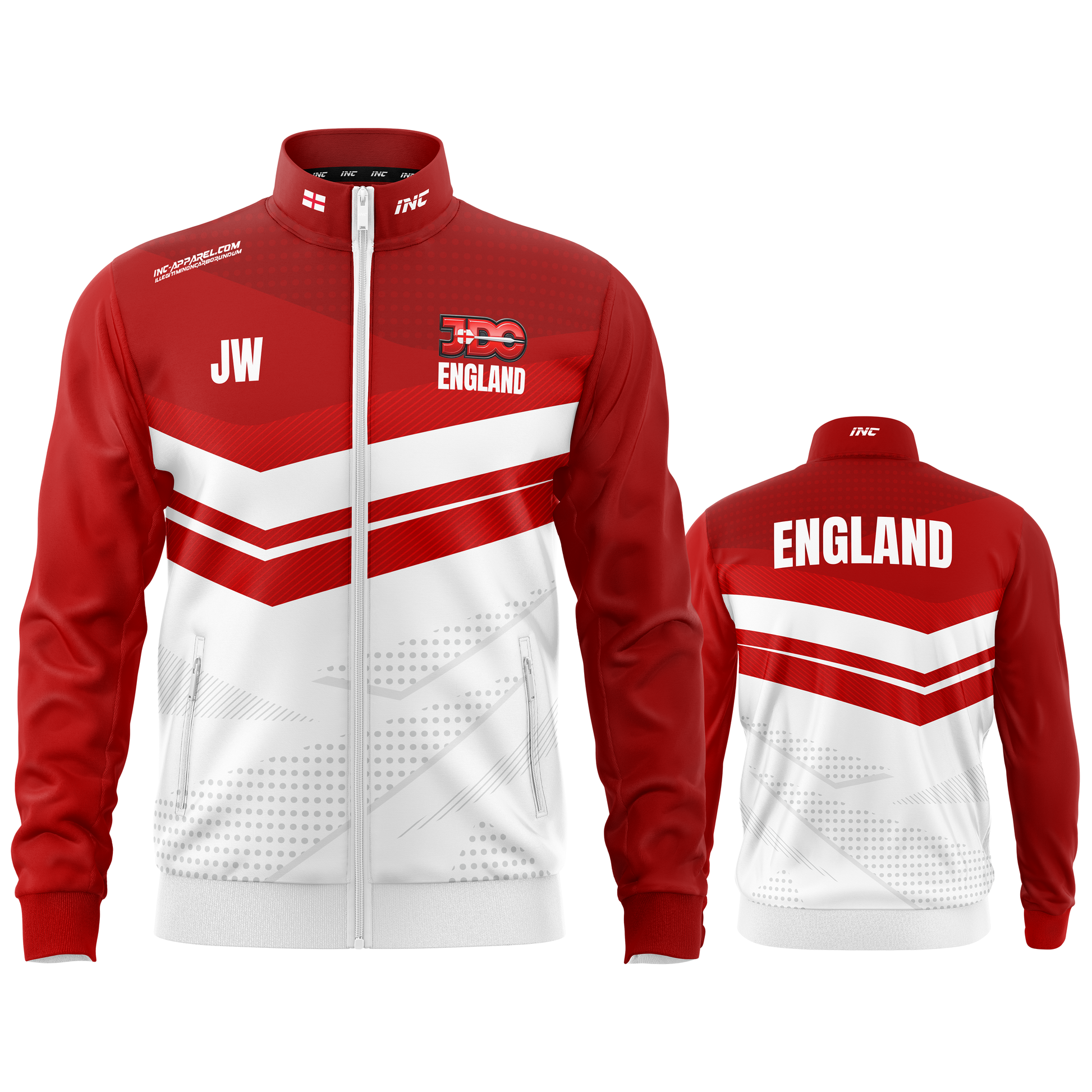 Official England JDC Darts Tournament Jacket – Both Views with JDC and England Badges | INC-APPAREL