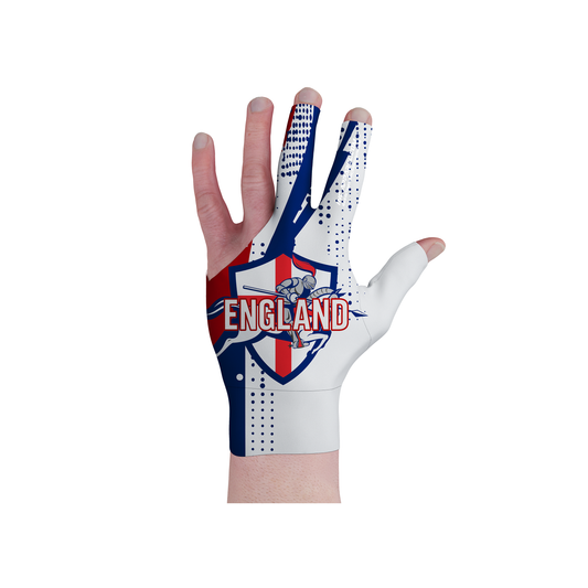 England Pool Glove from INC-APPAREL – performance cue glove with breathable spandex and England-inspired design.