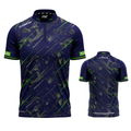 Fatum Manus Blue Custom Pool Shirt from INC-APPAREL – lightweight performance pool shirt with XPRO collar and customizable blue design.