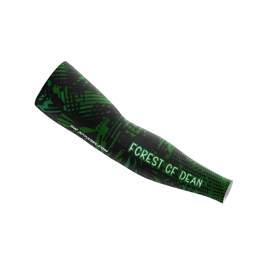 Forest of Dean Junior Darts Academy Sleeve from INC-APPAREL – made-to-order compression arm sleeve with breathable fabric and official academy branding.