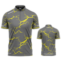 Fulmen grey and yellow personalised darts team shirt made to order with performance fabric and professional fit from INC-APPAREL