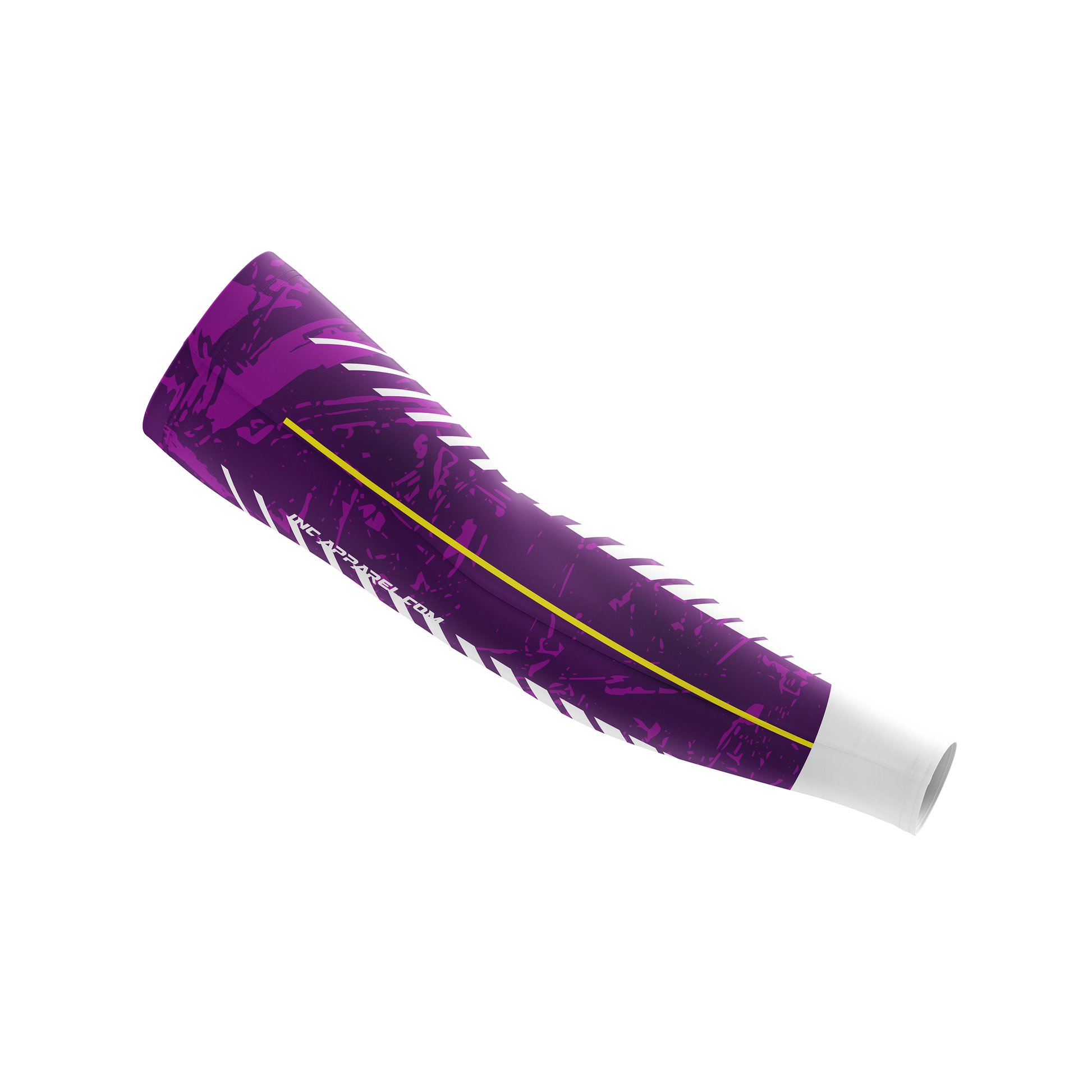 Glacialis Lumen purple white and yellow darts compression sleeve from INC-APPAREL