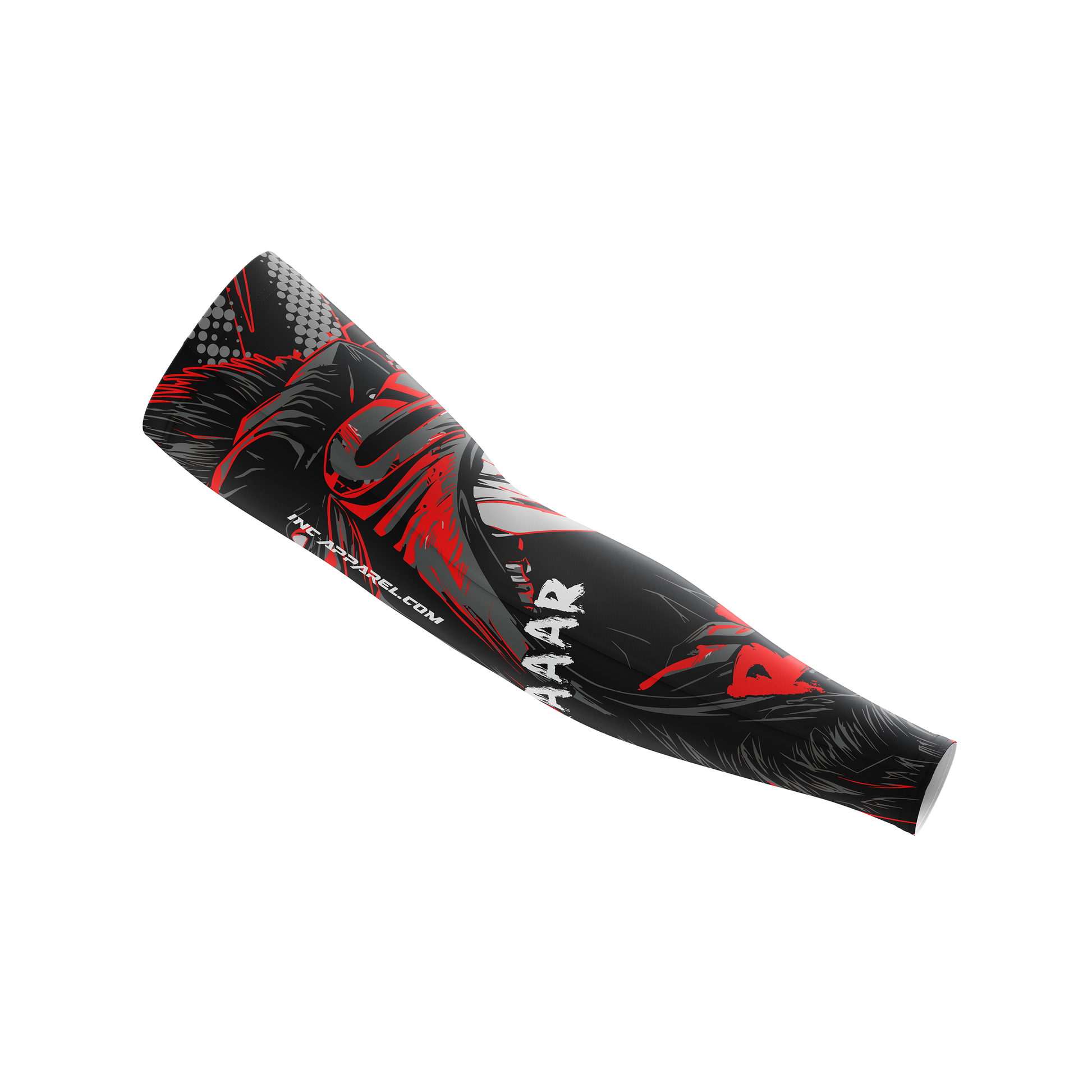 Gorilla Beringei red and black compression sleeve from INC-APPAREL