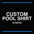 Front view of the Custom Women's Pool Shirt, showcasing customizable collar options, logo placement areas, optional chest pocket, and a tailored feminine fit.