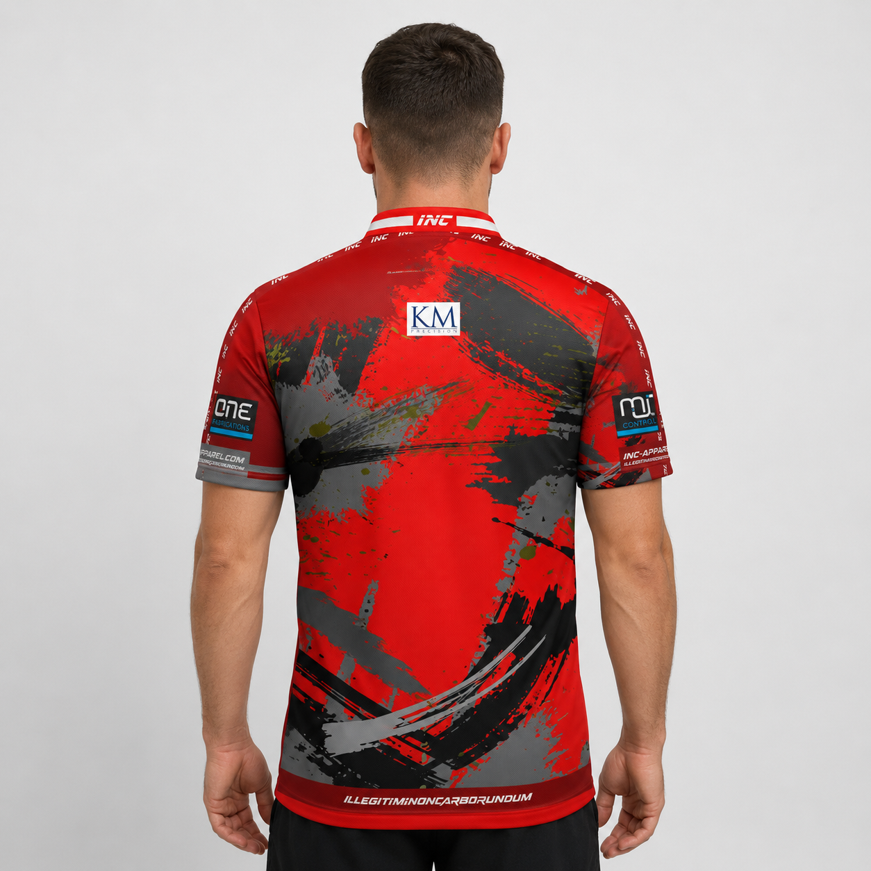 Back view of The Cue Club Men and Youth Mismatch Pool Shirt, highlighting the breathable rear paneling and clean athletic shoulder cut.