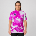 Front view of The Cue Club Women's Pink Pony Club Pool Shirt, featuring the striking Pink Pony Club emblem, tailored athletic silhouette, and modern collar design.