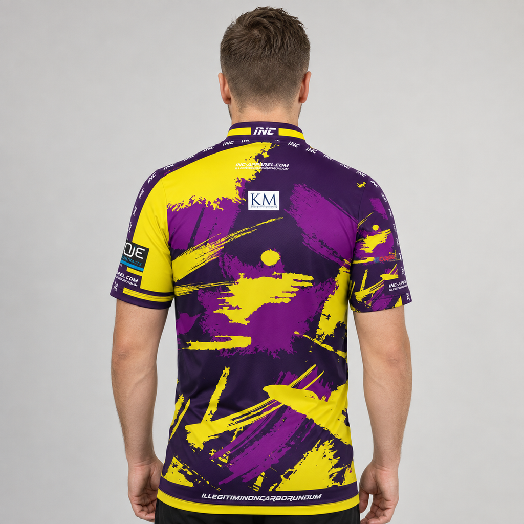 Back view of The Cue Club Men and Youth Pool Shirt, highlighting the breathable rear paneling and athletic shoulder cut for unrestricted movement.