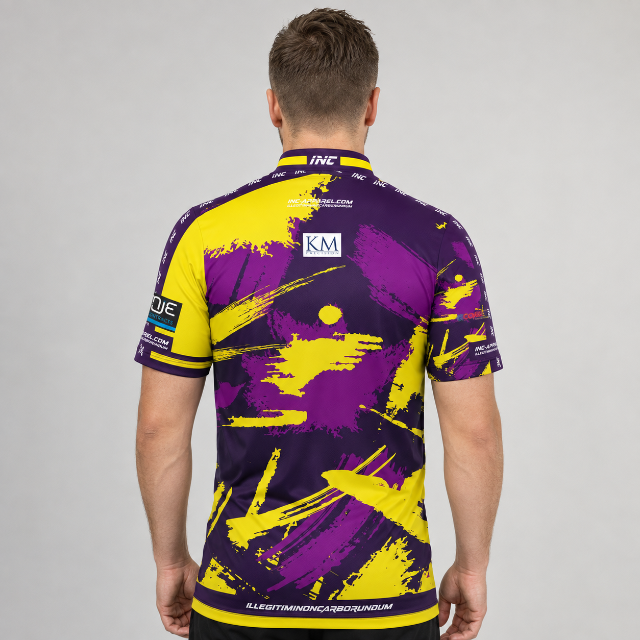 Back view of The Cue Club Men and Youth Pool Shirt, highlighting the breathable rear paneling and athletic shoulder cut for unrestricted movement.