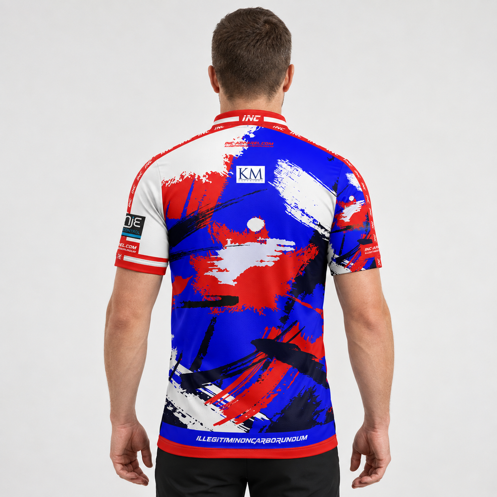 Back view of The Cue Club Men and Youth Rugby Elite Pool Shirt, highlighting the breathable rear paneling and athletic cut built for cueing range of motion.