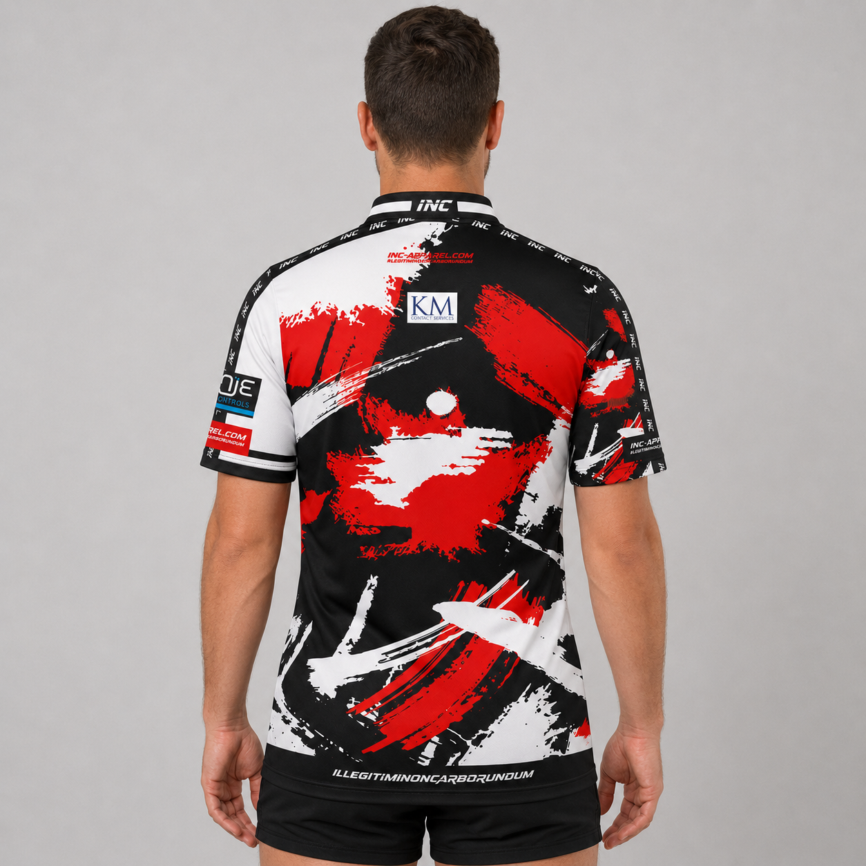 Back view of The Cue Club Men and Youth Rugby Rack N Roll Pool Shirt, highlighting the breathable back paneling and clean athletic cut built for unrestricted cueing movement.