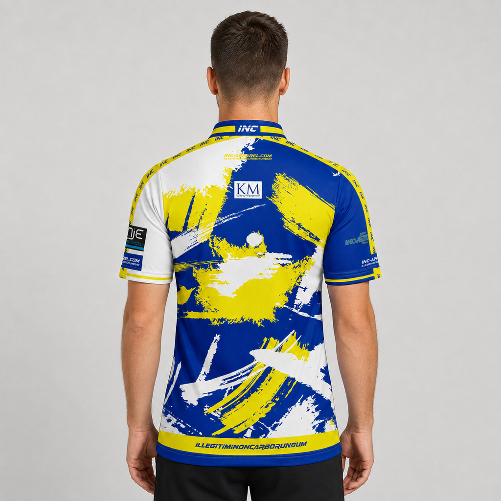 Back view of The Cue Club Men and Youth The Nags Head Pool Shirt, highlighting the breathable rear paneling and athletic shoulder cut for unrestricted movement.