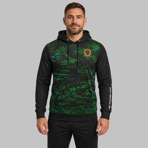 Front view of the unisex Forest of Dean Junior Darts Academy Hoodie, highlighting the cozy fleece design and bold official academy crest across the chest.