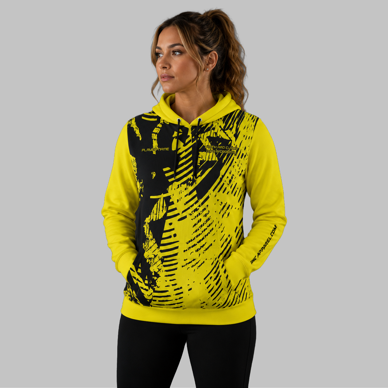 Front view of the unisex Forth and Clyde Darts Academy Hoodie, highlighting the cozy fleece design and bold official academy crest across the chest.