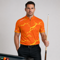 Front view of the Men and Youth Fulmen Orange and Yellow shirt, featuring a vibrant athletic team design.