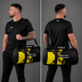 Front view of the Official Annan Youth Darts Academy kit bag, showcasing the spacious main compartment profile and vibrant academy branding.