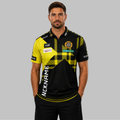 Front view of the Men and Youth Official Annan Youth Darts Academy shirt, showcasing the professional athletic design and prominent academy branding.