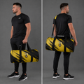Front view of the Official Berwick Darts Academy kit bag, showcasing the spacious main compartment profile and vibrant academy branding.