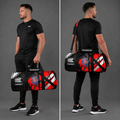 Front view of the Official Blossoms Junior Darts Academy kit bag, showcasing the spacious main compartment profile and vibrant academy branding.