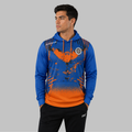 Front view of the unisex Official Boundary Park Youth Darts Academy hoodie, highlighting the cozy fleece design and bold academy branding across the chest.
