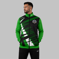 Front view of the unisex Official Cambridgeshire Darts Academy Tournament Jacket, highlighting the sleek full-zip design, athletic collar, and prominent academy branding.
