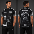 Front view of the Men and Youth Official Chalky Trousers Darts shirt, showcasing the professional athletic design and prominent team branding.