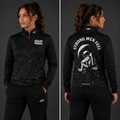 Front view of the unisex Official Chalky Trousers Quarter Zip Midlayer, highlighting the athletic pullover design, stand-up collar, and official team branding.