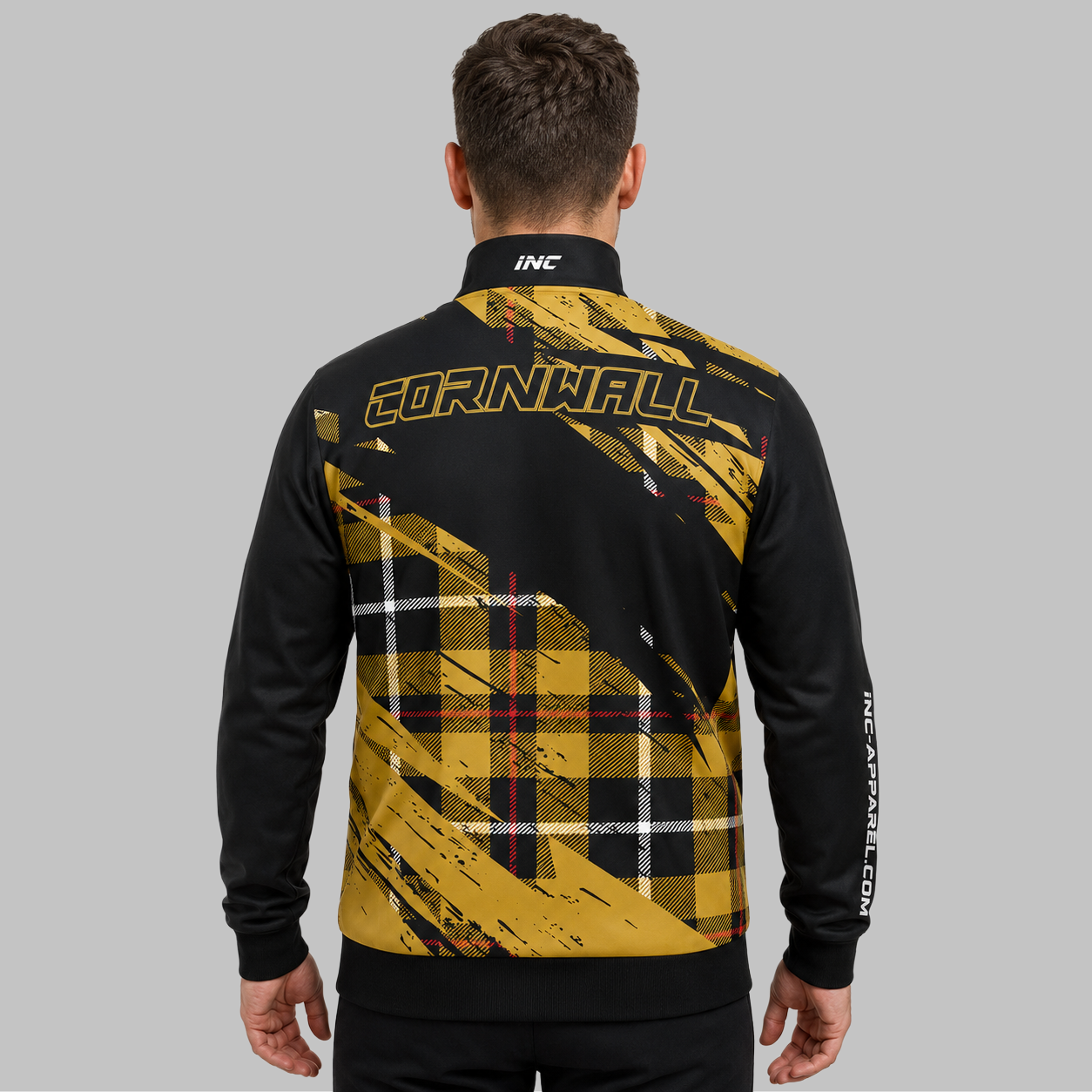 Back view of the unisex Official Cornwall County Pool Tournament Jacket, showcasing the clean, professional athletic cut and regional team accents.