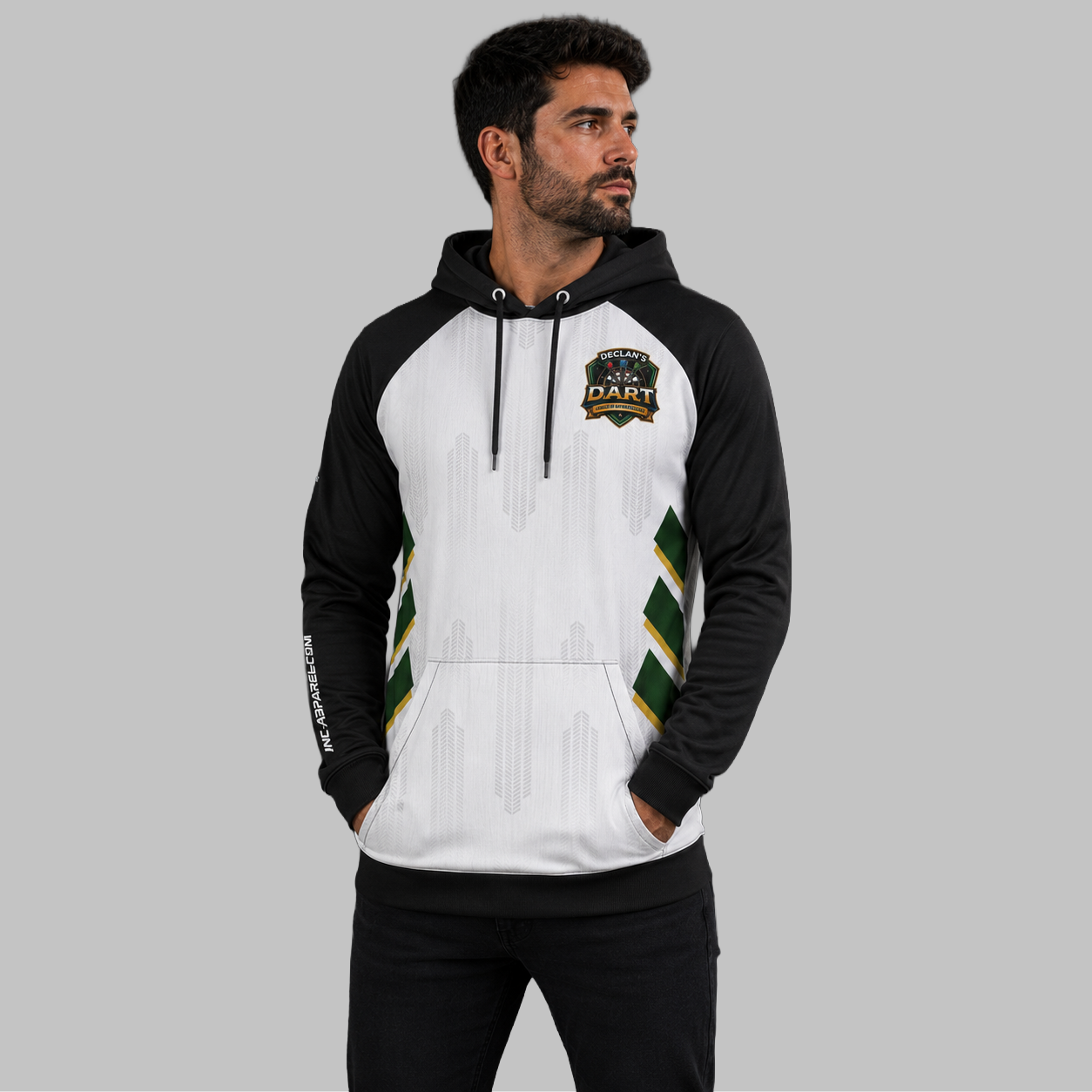Front view of the unisex Official DART Academy hoodie, highlighting the cozy fleece design and bold academy branding across the chest.