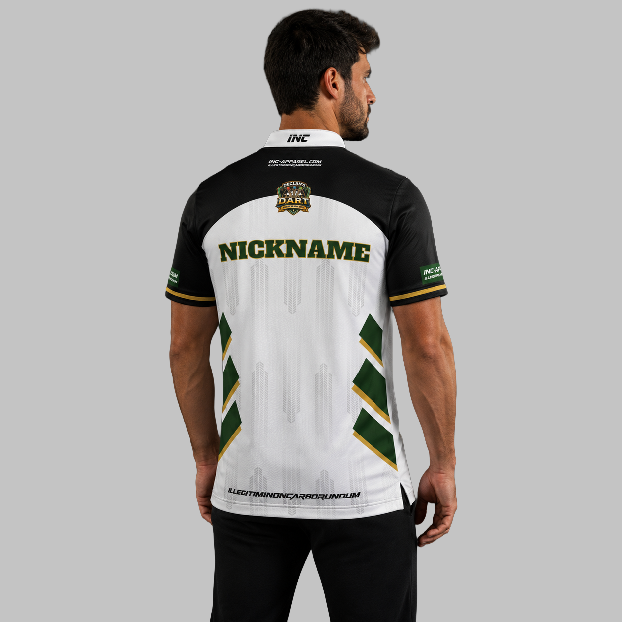 Back view of the Men and Youth Official DART Academy shirt, showing the clean, continuous flow of the sublimated team design across the shoulders.