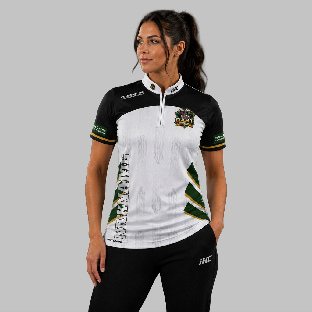 Front view of the Women's Official DART Academy shirt, showing the custom-contoured athletic fit and prominent academy branding.