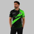 Front view of the Men and Youth Official Darts Academy North East Shirt, showing the dynamic team styling, professional collar, and sharp sublimated graphics.