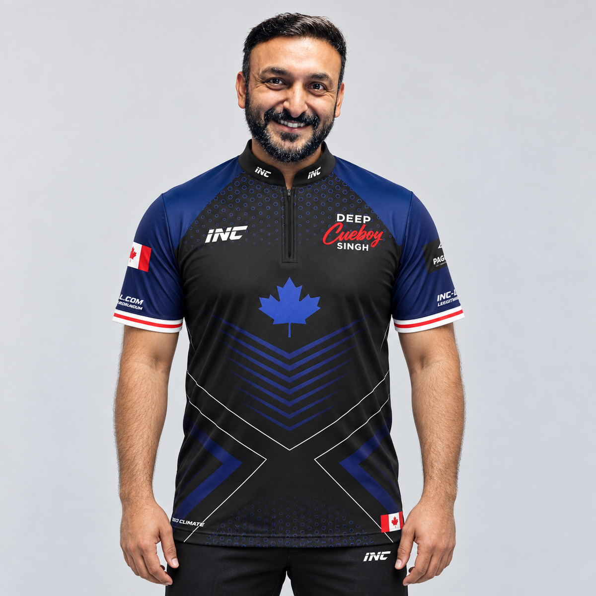 Front view of the Official Deep Singh Blue Pool Shirt, showcasing the 2026 collection design, dynamic contrast accents, and structured collar.